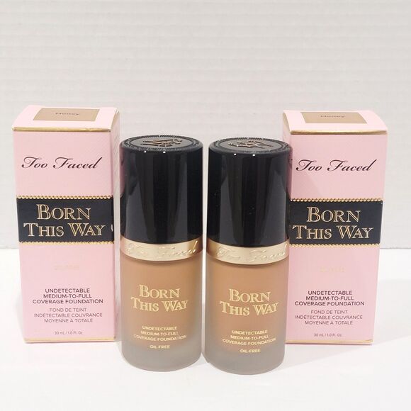 Too Faced Born This Way Undetectable Medium to Full Foundation 1.0 Fl Oz HONEY - Picture 1 of 13